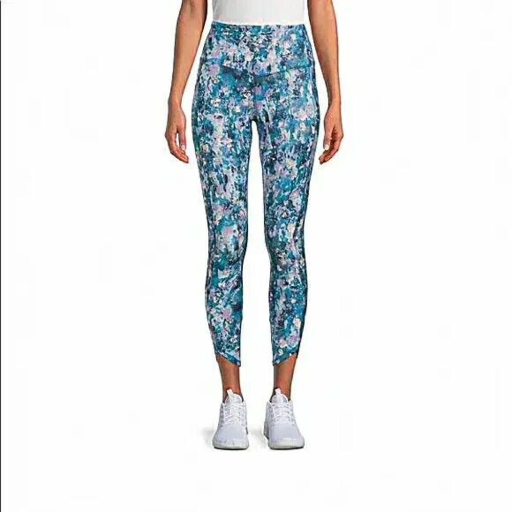 Jockey Essential Women’s Tulip Hem 7/8 Legging Reflection Print blue med,X-LARGE